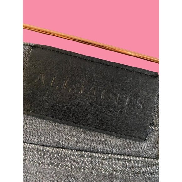 Allsaints Mast Fit Panel Gray Skinny Jeans 27 new without tags - Picture 9 of 11